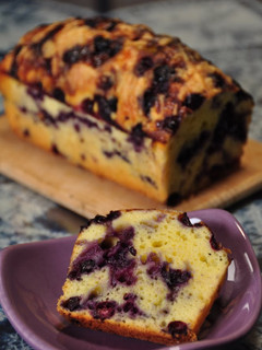 A picture of Oil-Free Blueberry Yogurt Cake.