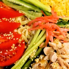 A picture of Hiyashi Chuuka (Chilled Chinese-Style Noodles).
