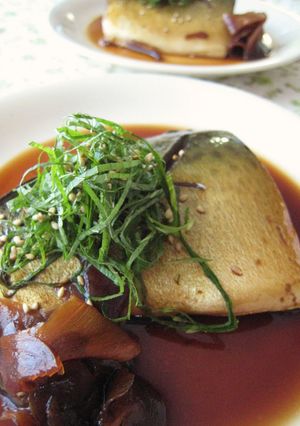 A picture of Simple Sweet-Tart Simmered Mackerel.