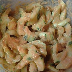 A picture of Chinese Cucumber salad.