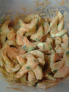 A picture of Chinese Cucumber salad.