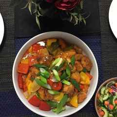 A picture of Sweet and Sour (baked) Chicken.