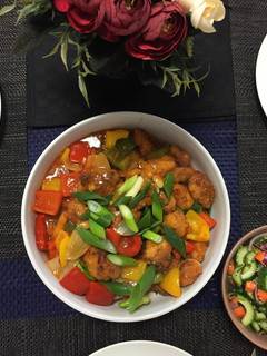 A picture of Sweet and Sour (baked) Chicken.