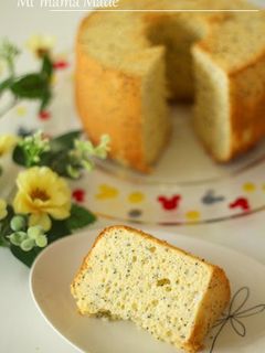A picture of Poppy Seed & Cream Cheese Chiffon Cake.