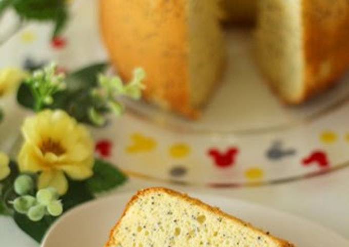 Step-by-Step Guide to Make Super Quick Homemade Poppy Seed &amp; Cream Cheese Chiffon Cake