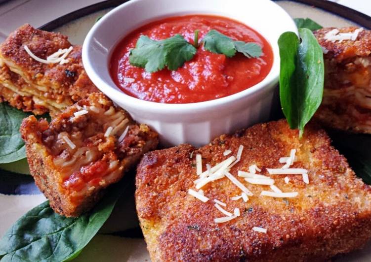 Recipe of Quick Ray&#39;s&#39; ~Fried Lasagna Squares~