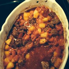 A picture of Sweet Tomatoes And Pineapple Meatball.