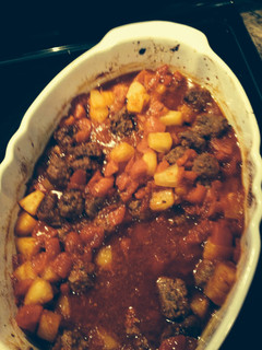 A picture of Sweet Tomatoes And Pineapple Meatball.