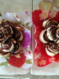 A picture of Cinnabon rolls..