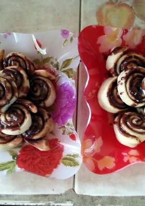 A picture of Cinnabon rolls..