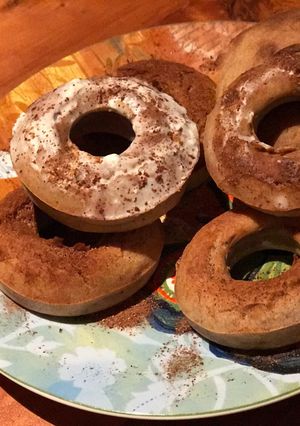 Una foto de Donas de banana sin gluten y veganas