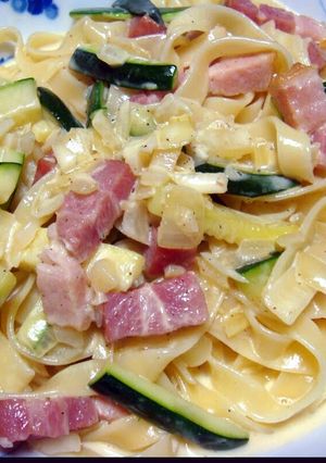 A picture of Bombass Fettuccine Bascaola.