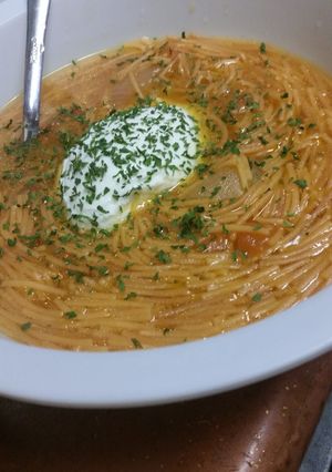 A picture of Fresh tomatoe fideo.