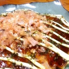 A picture of My Original Pan-Fried Okonomiyaki.