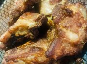 A picture of fried chicken with oyster sauce