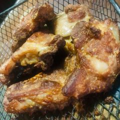 A picture of Simple Air Fried Chicken - marinated in lemon & oyster sauce.