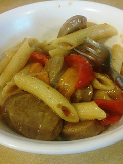 A picture of Spiced Pineapple Brat Penne.