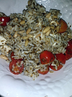 A picture of Pesto Rice Salad.