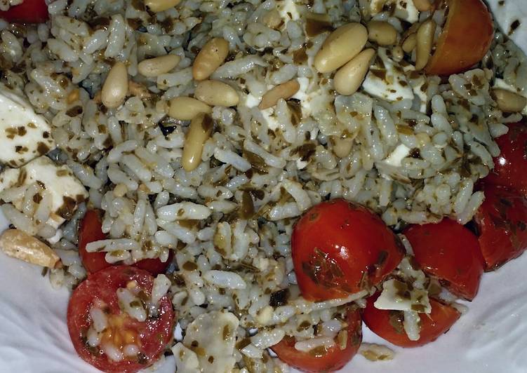 Recipe of Quick Pesto Rice Salad