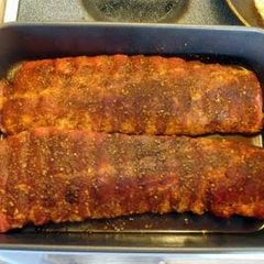 A picture of Tender baby back ribs.