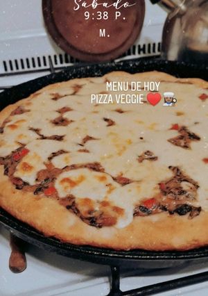 Una foto de Pizza de verduras