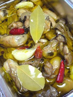 A picture of Oil-Marinated Oysters.