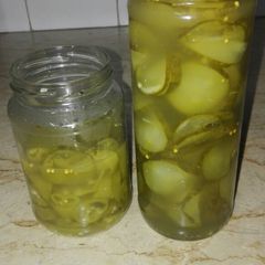 Pickles and jalapeno A picture of Pickles and jalapeno.