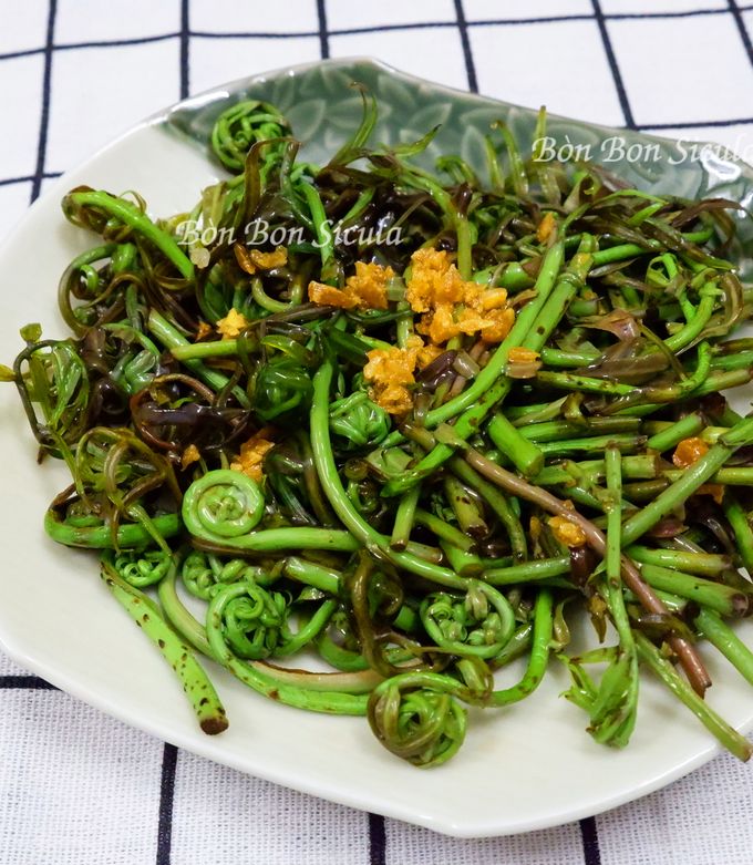 Hình của món Đọt Choại Xào Tỏi.