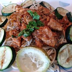 A picture of Tomato Jerk Salmon.
