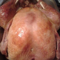 A picture of my Mom's Turkey , baked.