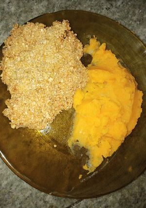 Una foto de Milanesa pechuga pollo rebozado con avena integral
