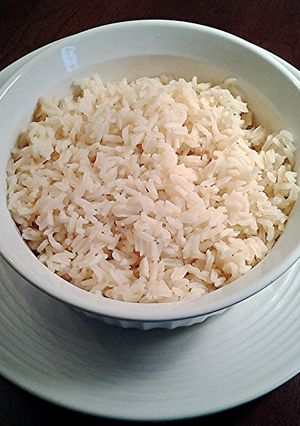 A picture of Basmati or Jasmati Rice, Basic Recipe.