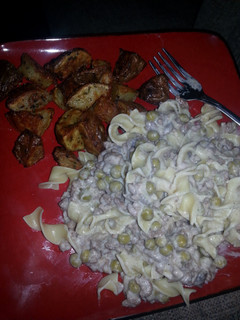 A picture of Ground beef stroganoff.