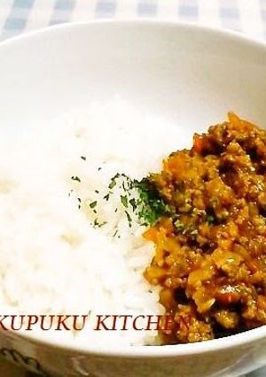 A picture of A Mild Dry Curry with Ketchup.