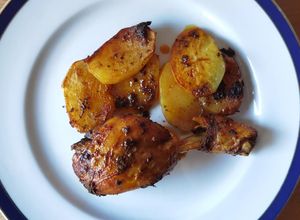 Foto principal de Pollo con patatas en airfryer