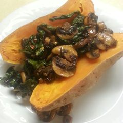 A picture of Kale and Mushroom Sweet Potato.