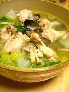 A picture of Asari Clam and Chicken Drumette Salt and Butter Hot Pot.