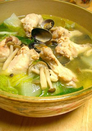 A picture of Asari Clam and Chicken Drumette Salt and Butter Hot Pot.