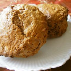 A picture of Cocoa Scones Made with Olive Oil.