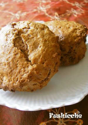 A picture of Cocoa Scones Made with Olive Oil.