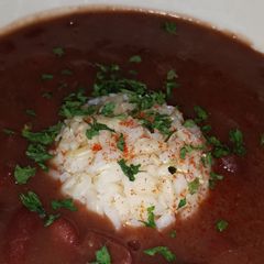 A picture of New Orleans style (kidney) Redbeans.