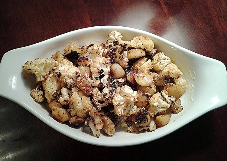 Roasted Potato Balls and Cauliflower