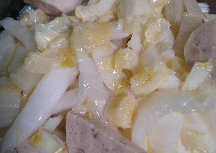 Cara Membuat Tumis baso sawi putih Bunda Pasti Bisa