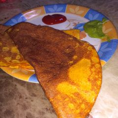 A picture of Rice floor &besan chilla.
