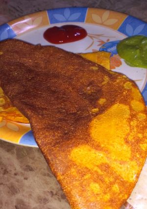 A picture of Rice floor &besan chilla.