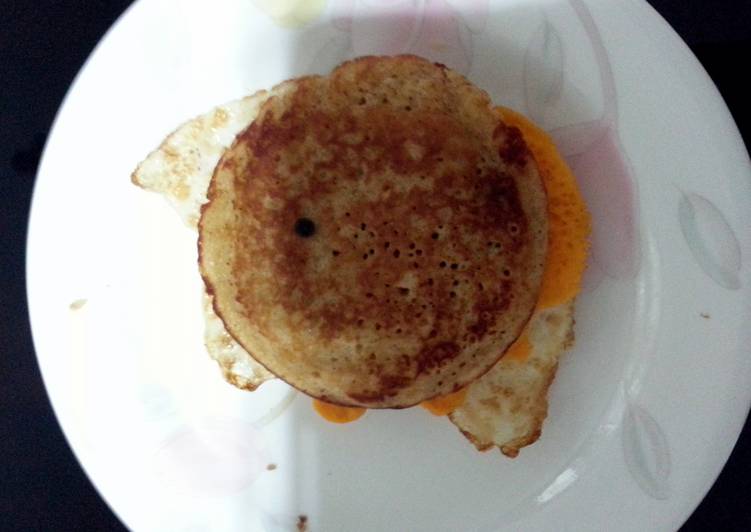 Recipe of Favorite J&#39;s PEM (Pancake with Egg &amp; Mozzarella)