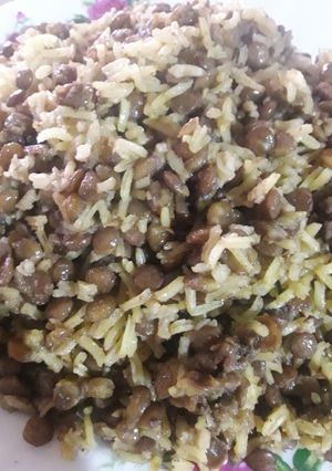 عکسی از دستور عدس پلو