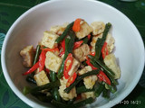 Tumis kacang panjang tempe mudah