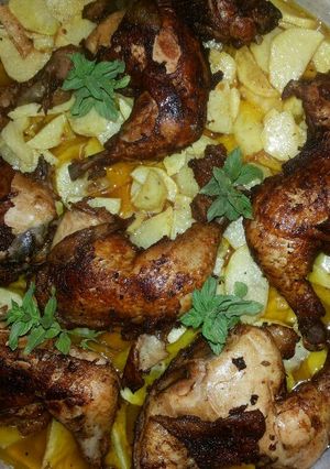 صورة لوصفة بطاطا على فروج