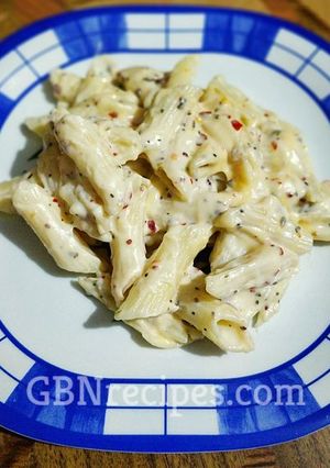 A picture of White pasta.